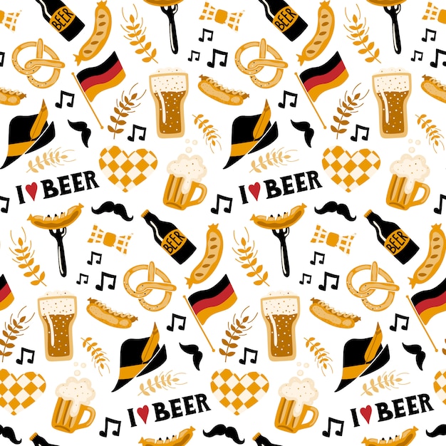 Oktoberfest seamless pattern