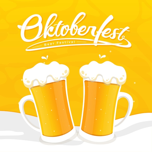 Oktoberfest social media illustration