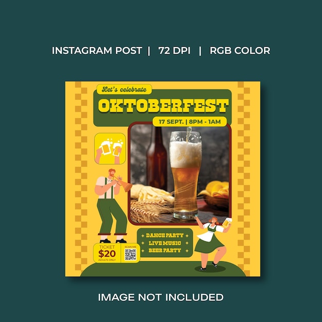 Vettore social media dell'oktoberfest