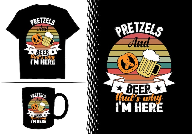 Vettore modello vettoriale per la progettazione di t-shirt dell'oktoberfest.