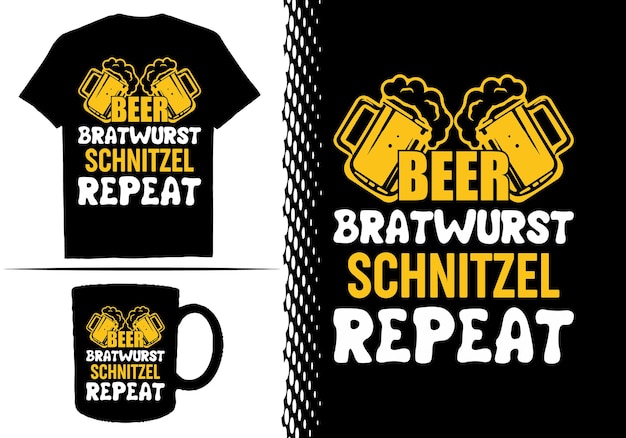 Oktoberfest t-shirt ontwerp vector sjabloon.