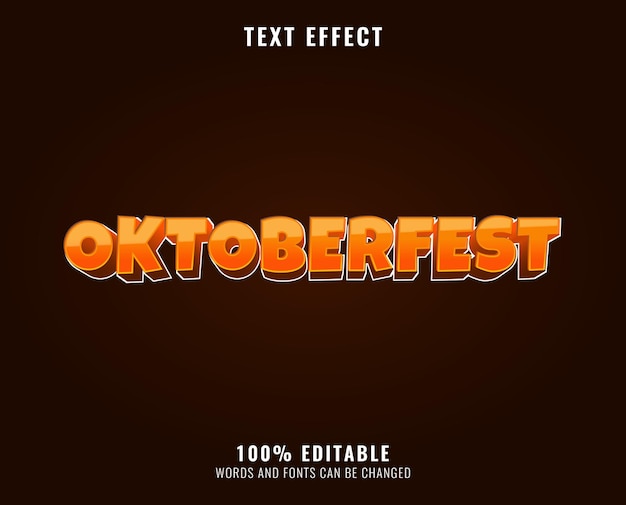 Vector oktoberfest text effect design