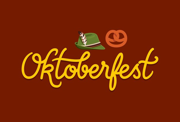 Oktoberfest typography lettering vector illustration