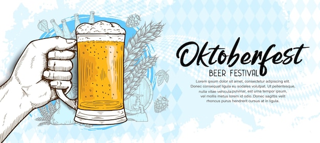 Oktoberfest vector design can be use for poster invitation and celebration purpose