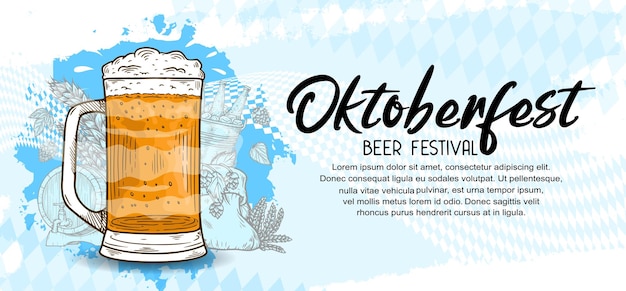 Vettore il design vettoriale dell'oktoberfest può essere utilizzato per inviti poster e scopi di celebrazione