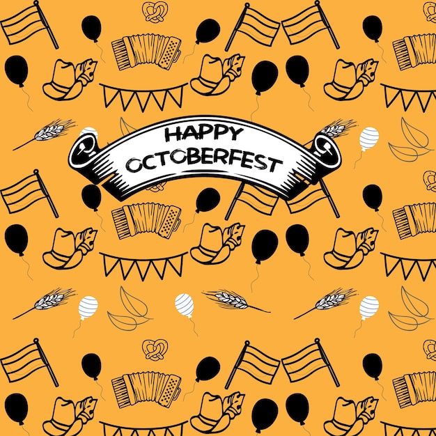 Vettore oktoberfest modello vettoriale sfondo design layout banner vacanze lettera di auguri o cartolina