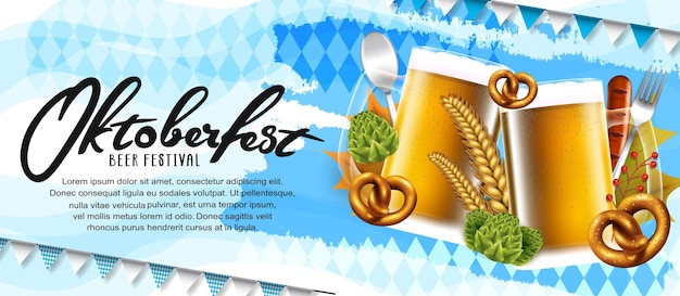Oktoberfest-vectorontwerp kan worden gebruikt voor posteruitnodigingen en vieringsdoeleinden
