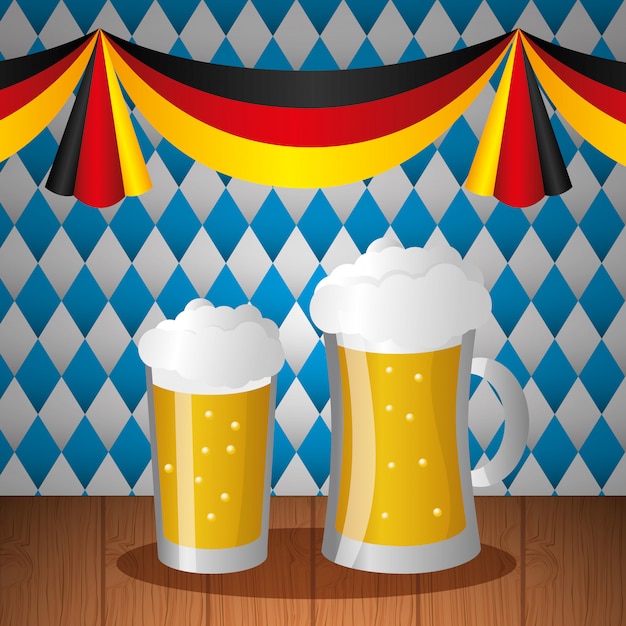 Oktoberfest viering illustratie, bierfestival