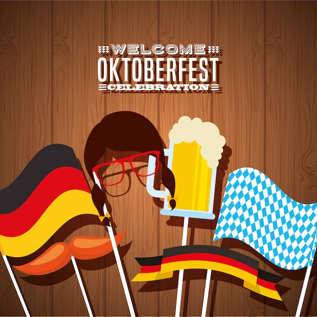 Oktoberfest viering illustratie, bierfestival