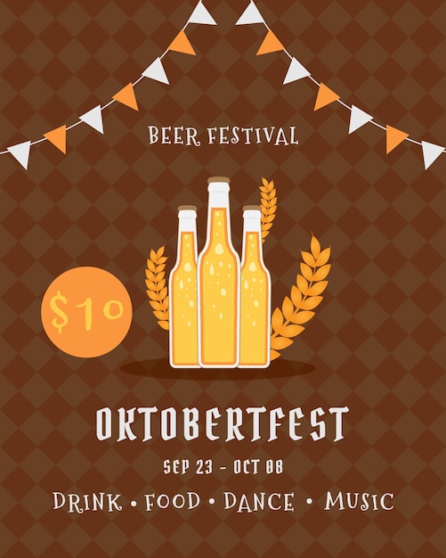 Vector oktoberfest viering ontwerp