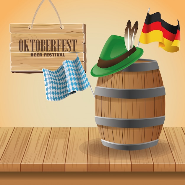 Oktoberfest viering van duitsland ontwerp