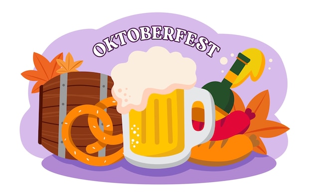 Oktoberfest Wallpaper Vector Illustration