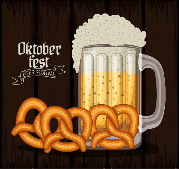 Oktoberfestachtergrond met bier