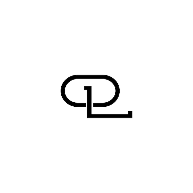 Vector ol monogram logo ontwerp letter tekst naam symbool monochroom logo alfabet karakter eenvoudig logo