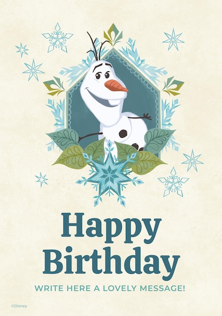 Olaf Frozen Birthday Card