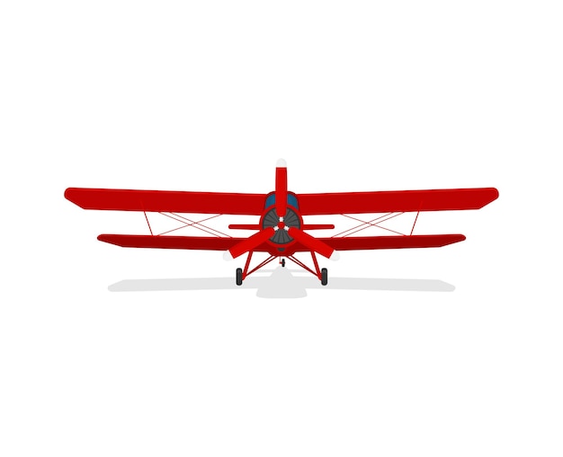 Vector old airplane flat vector isolated on background