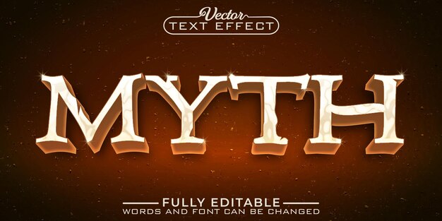 Old Ancient Myth Vector Editable Text Effect Template