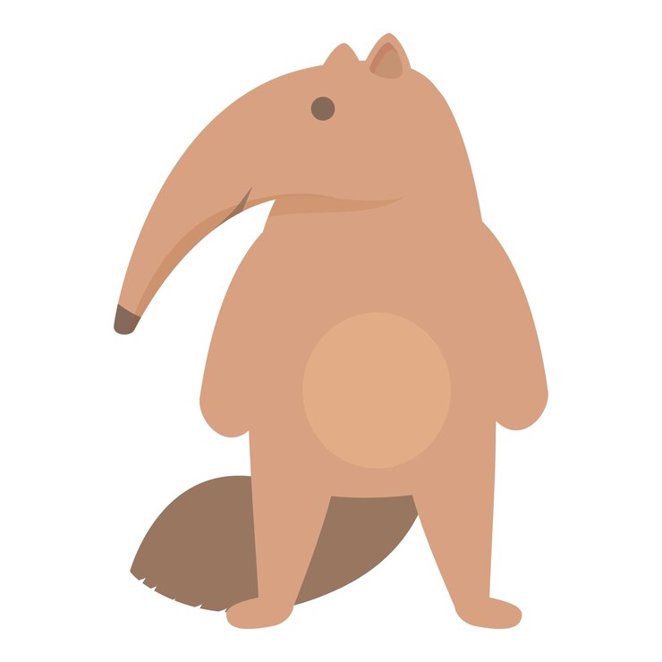 वेक्टर old anteater icon cartoon vector funny mammal wild style