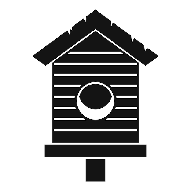 Vector old bird house icon simple illustration of old bird house vector icon for web design isolated on white background