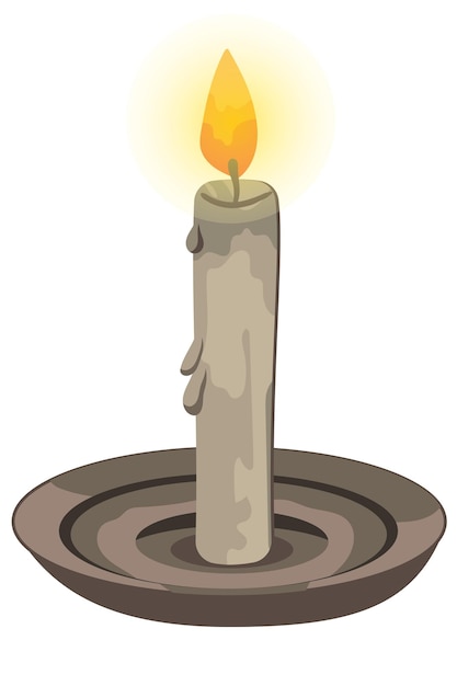 Old candlelight illustration