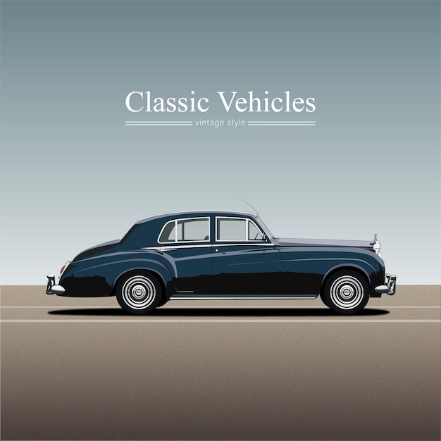 Vector old car illustration