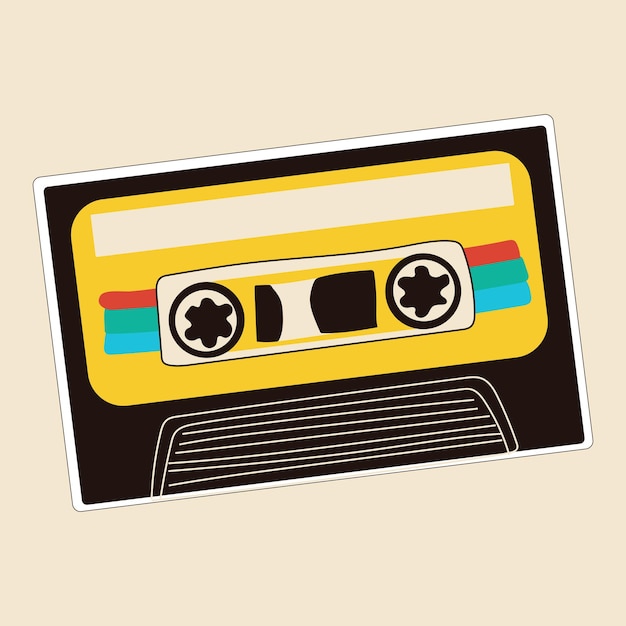 Vector old , cassette isolated icon. vector illustration design