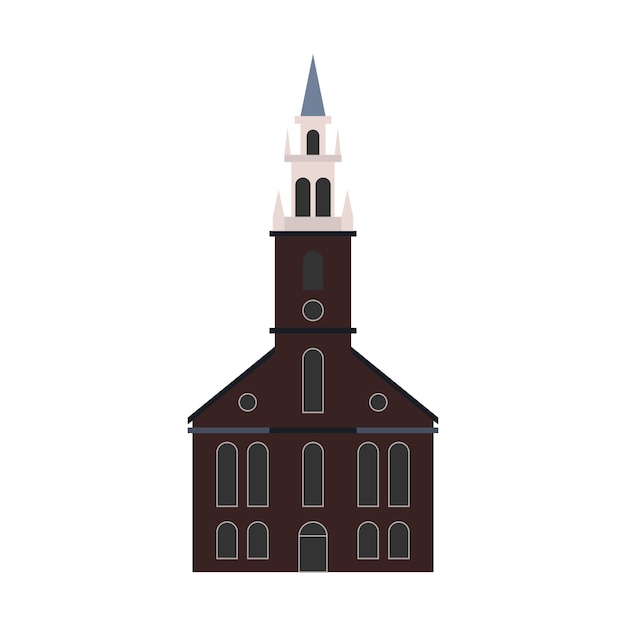 Old Church Building Vector