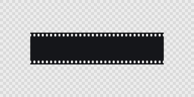 오래 된 영화 프레임 투명 배경에 검은 사진 롤 빈티지 카메라 릴 슬라이드와 영화 테이프