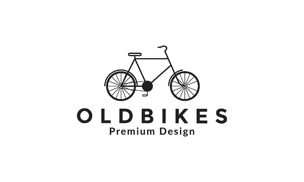 Old classic bike logo symbol vector icon illustration design