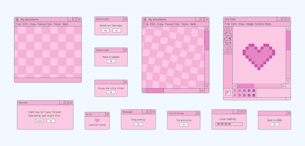 ベクトル 古いコンピューターの美学