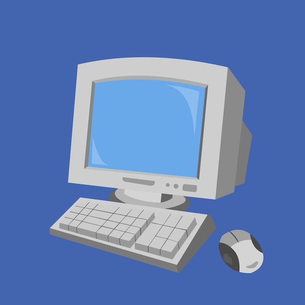 Vector old computer