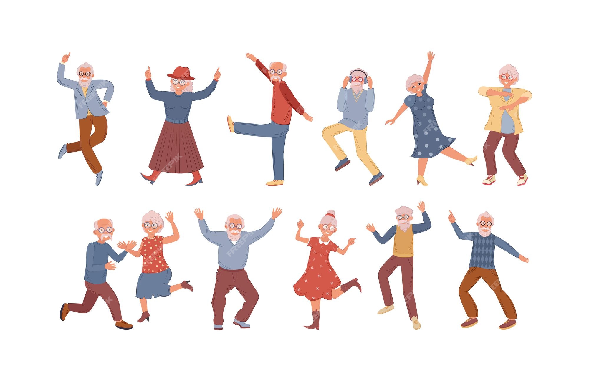 Person people vector illustration dance party woman and man. Happy