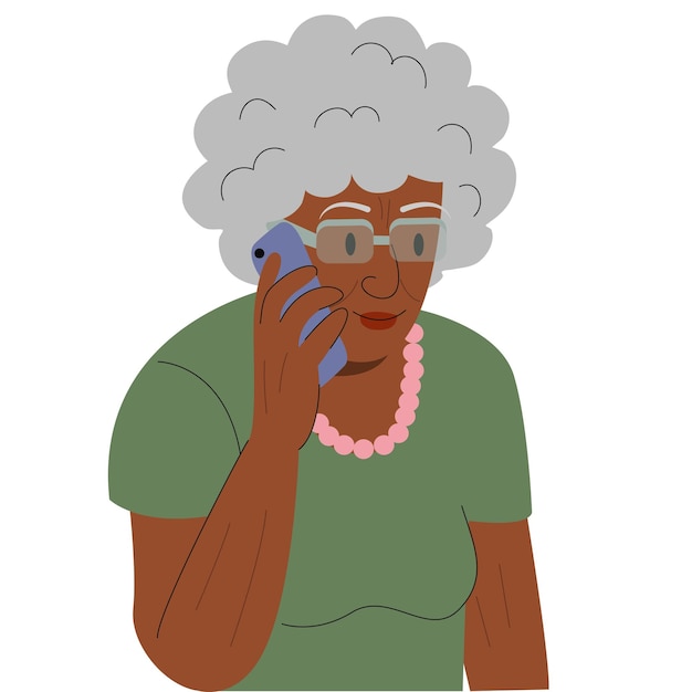 An old darkskinned woman a grandmother calls her grandchildren children