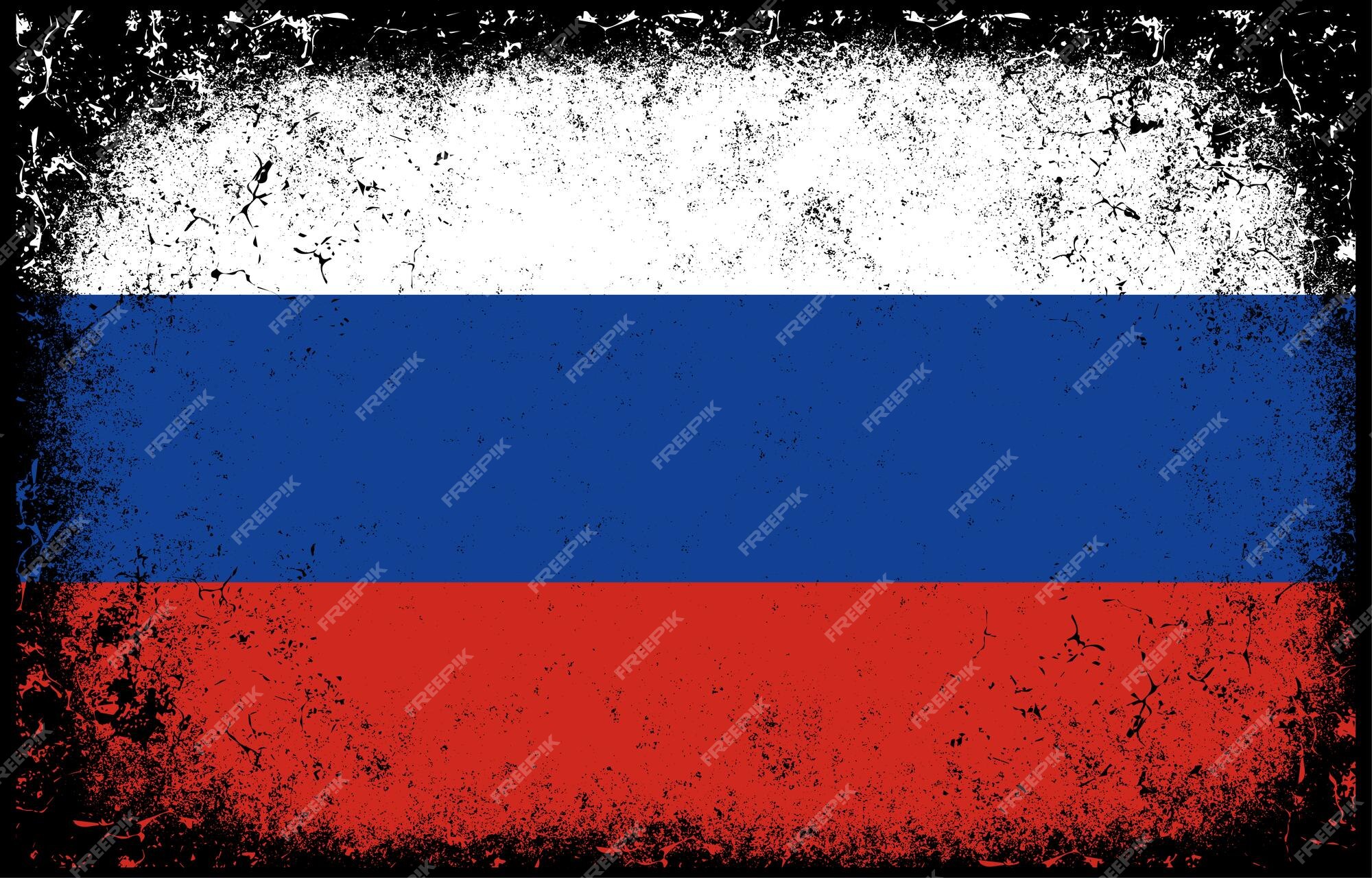 Russia Flag Grunge, Vectors