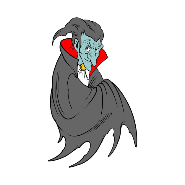 Vecchio personaggio dei cartoni animati di dracula