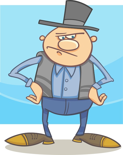 Vector old farmer cartoon illustration