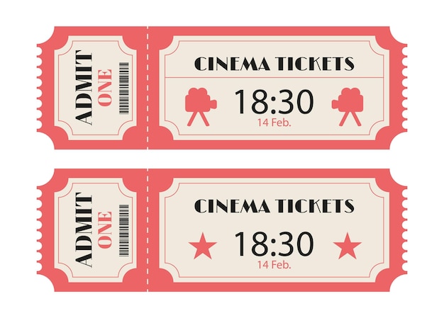 Old-fashioned movie ticket