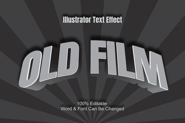 Vector old film text effect