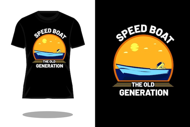 The old generation retro t shirt design