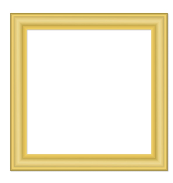 背景や招待チラシなどの 3 d ベクトル図の良い白い背景に対して古いゴールド フレーム