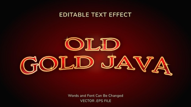 Old Gold Java Text Effect