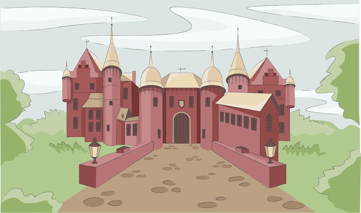Vector old gothic castle