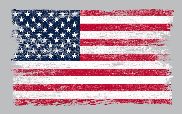 Old grunge american flag