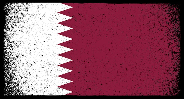 Old grunge flag of qatar.