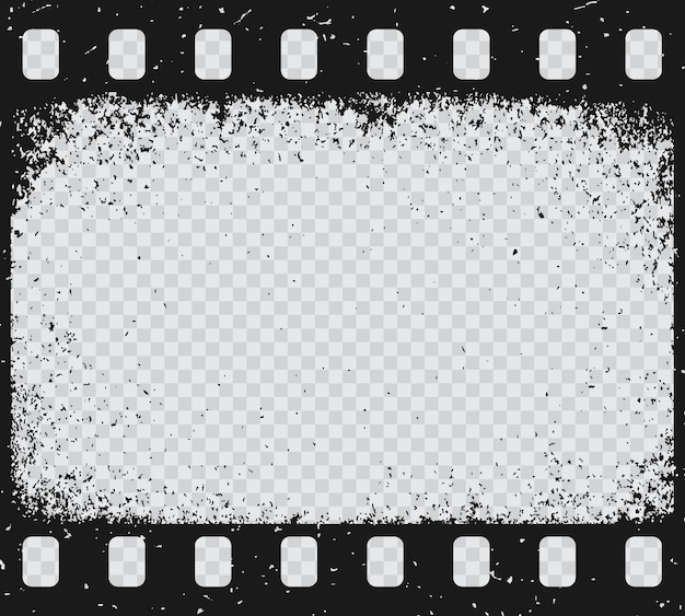 Vector old grunge movie film strip vintage border texture