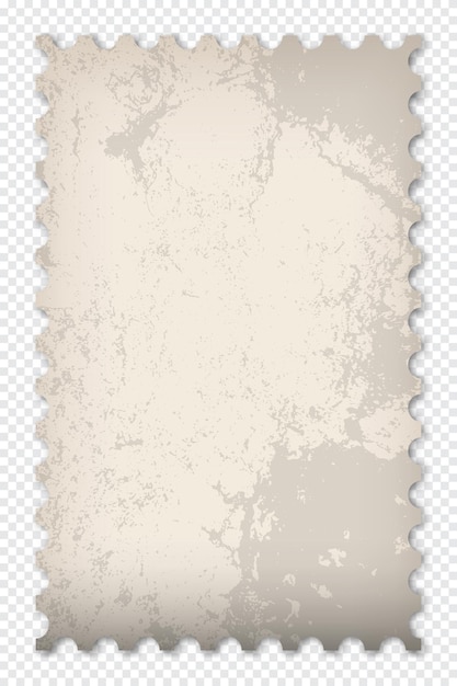 Старая гранжевая почтовая марка чистый шаблон почтовой марки граница почтовой марки макет почтовой марки с тенью пустая почтовая марка векторная иллюстрация