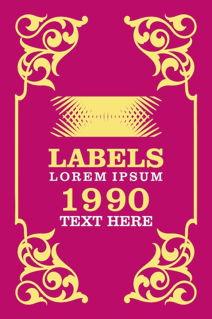 Old Hollywood Style Label Design