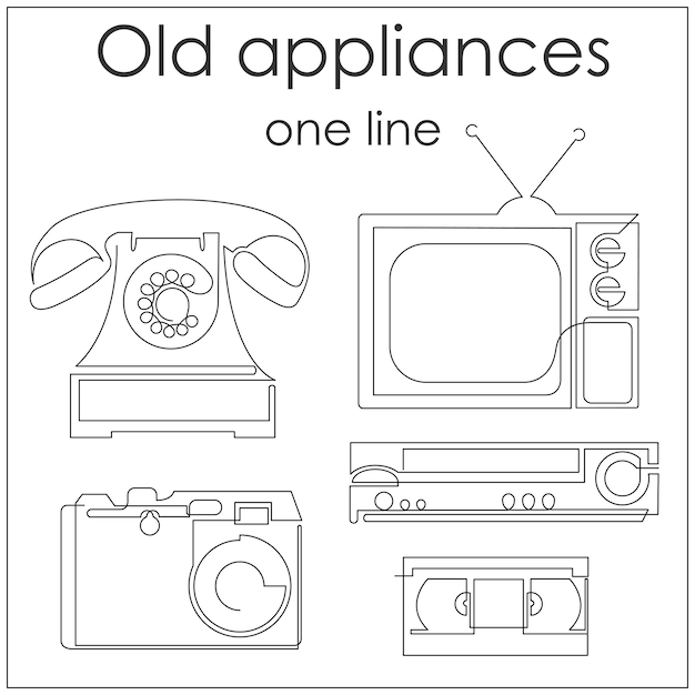 Old household appliances