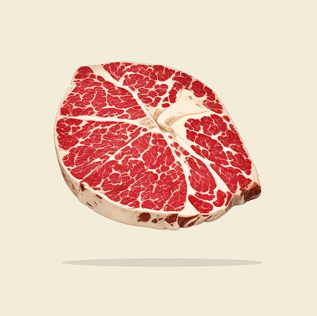 Old illustration of Beef cuts