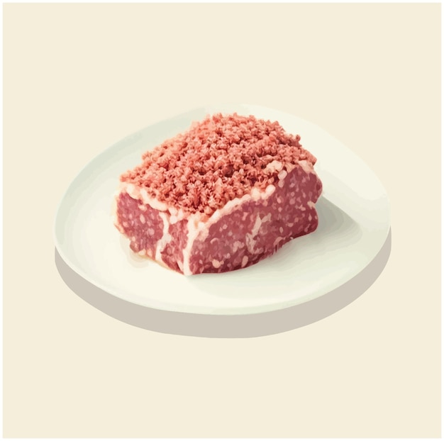 Vector old illustration of a minced meat